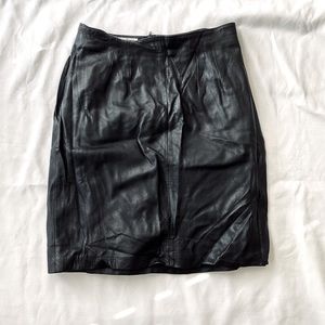Cedars  Vintage Genuine Leather Pencil Skirt